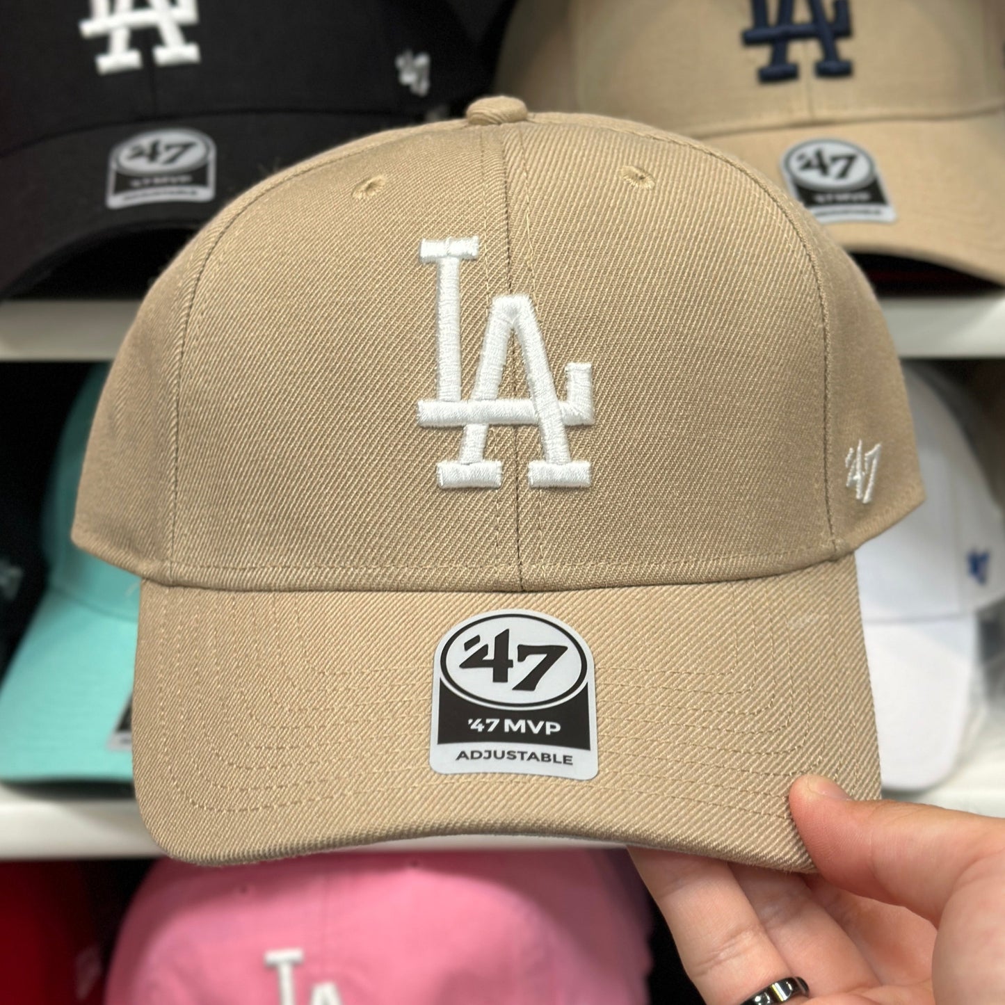 LA Dodgers MLB Ball Cap '47 Brand MVP Adjustable Curve Cap Color Options