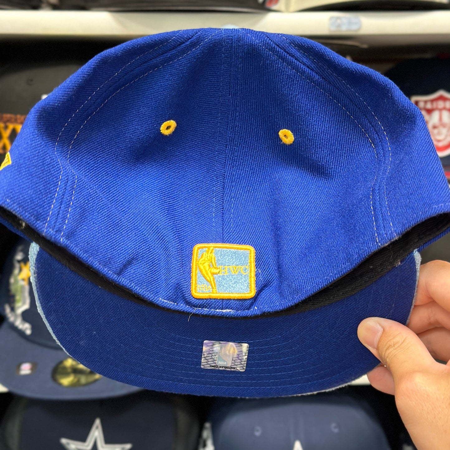 New Era 59FIFTY LA Lakers NBA Suede Logo Vintage Fitted Hat Blue/White/Light Blue