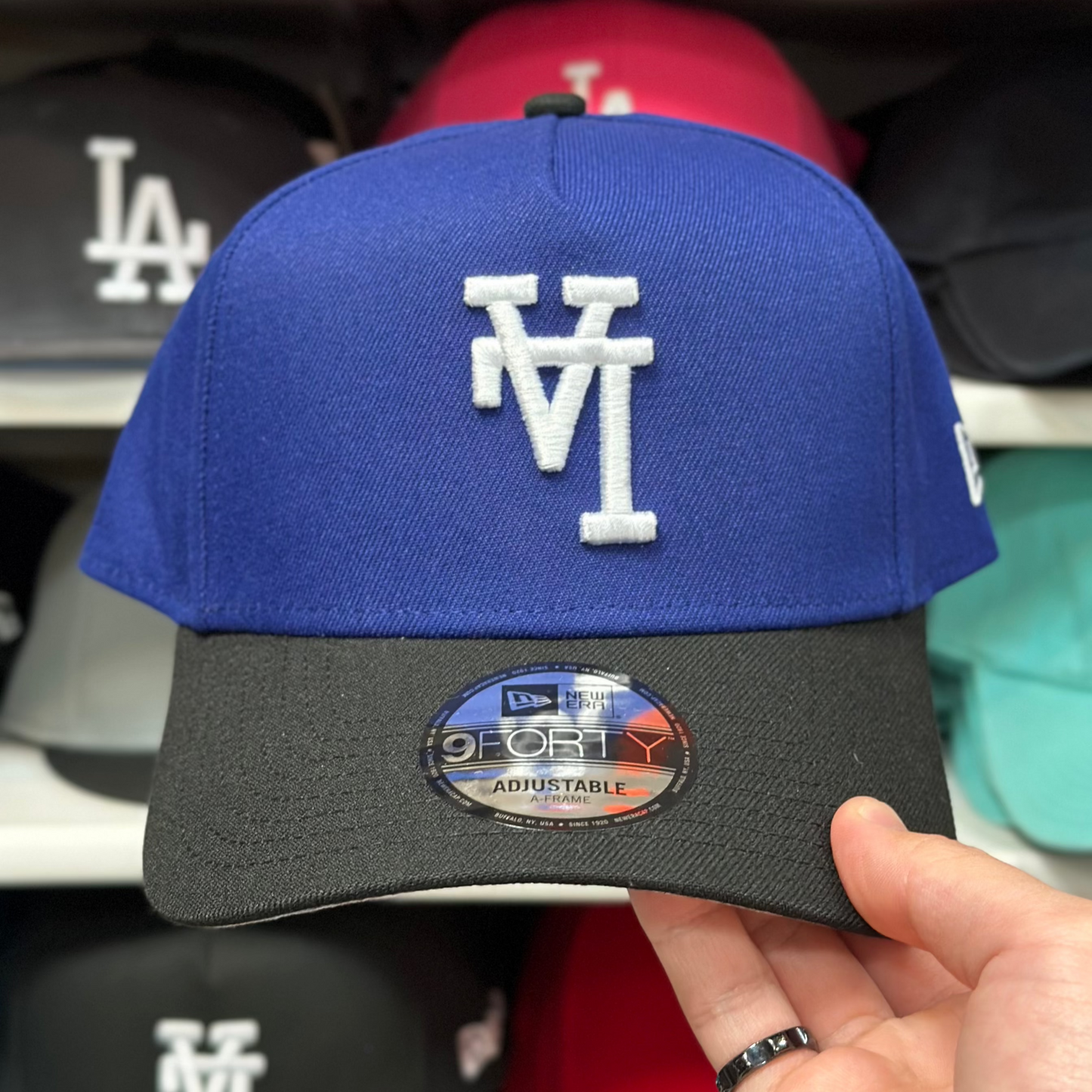 New Era LA Dodgers Upside Down Reversible Two Tone A-Frame 9FORTY Snapback Blue/Black