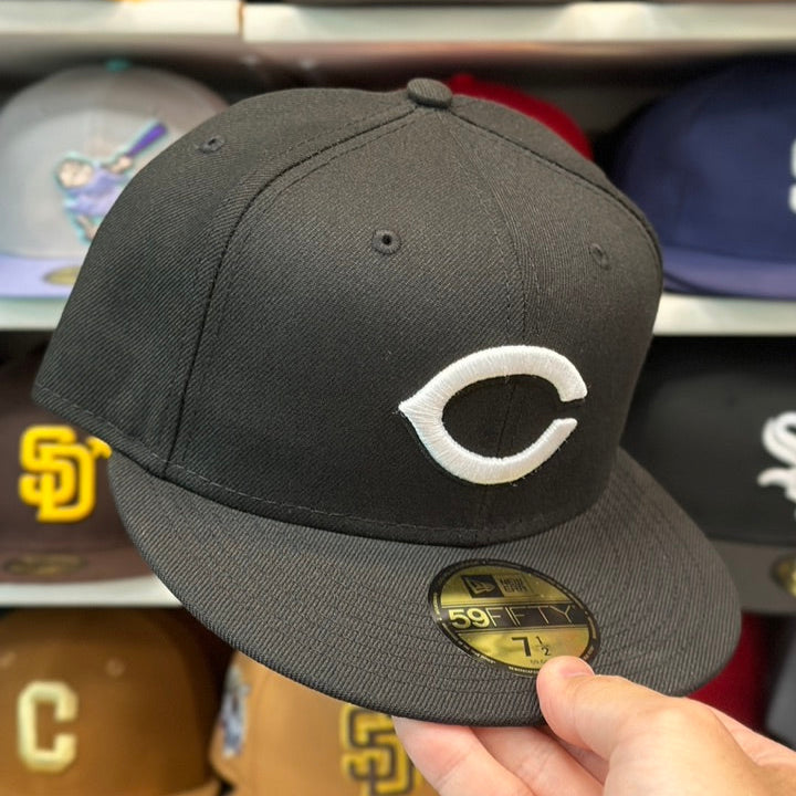 Cincinnati Reds MLB Fitted Cap | New Era 59FIFTY Sized Cap | Black