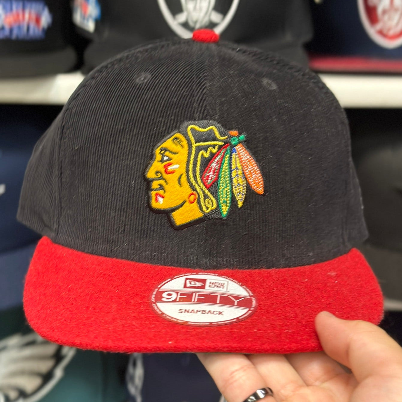 Washington Blackhawks NHL Snapback | New Era 9FIFTY Adjustable Snap | Black/Red