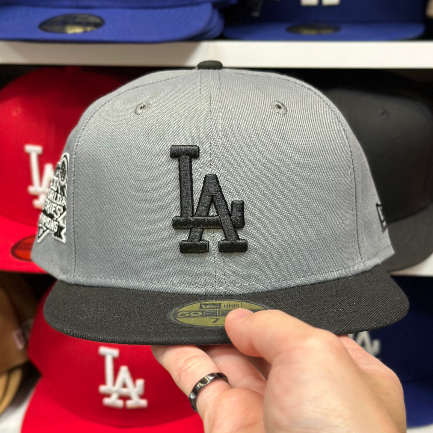 LA Dodgers 2024 World Series Championship Fitted | New Era 59FIFTY Fitted Cap | Gray/Black