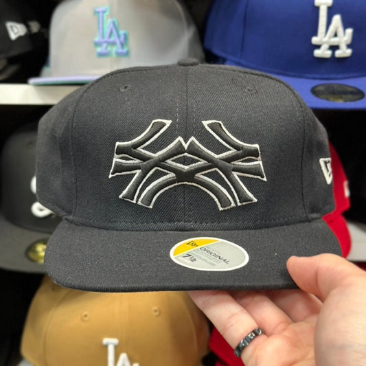 New Era New York Yankees Vintage 'Double Logo' Black/White 59FIFTY Fitted