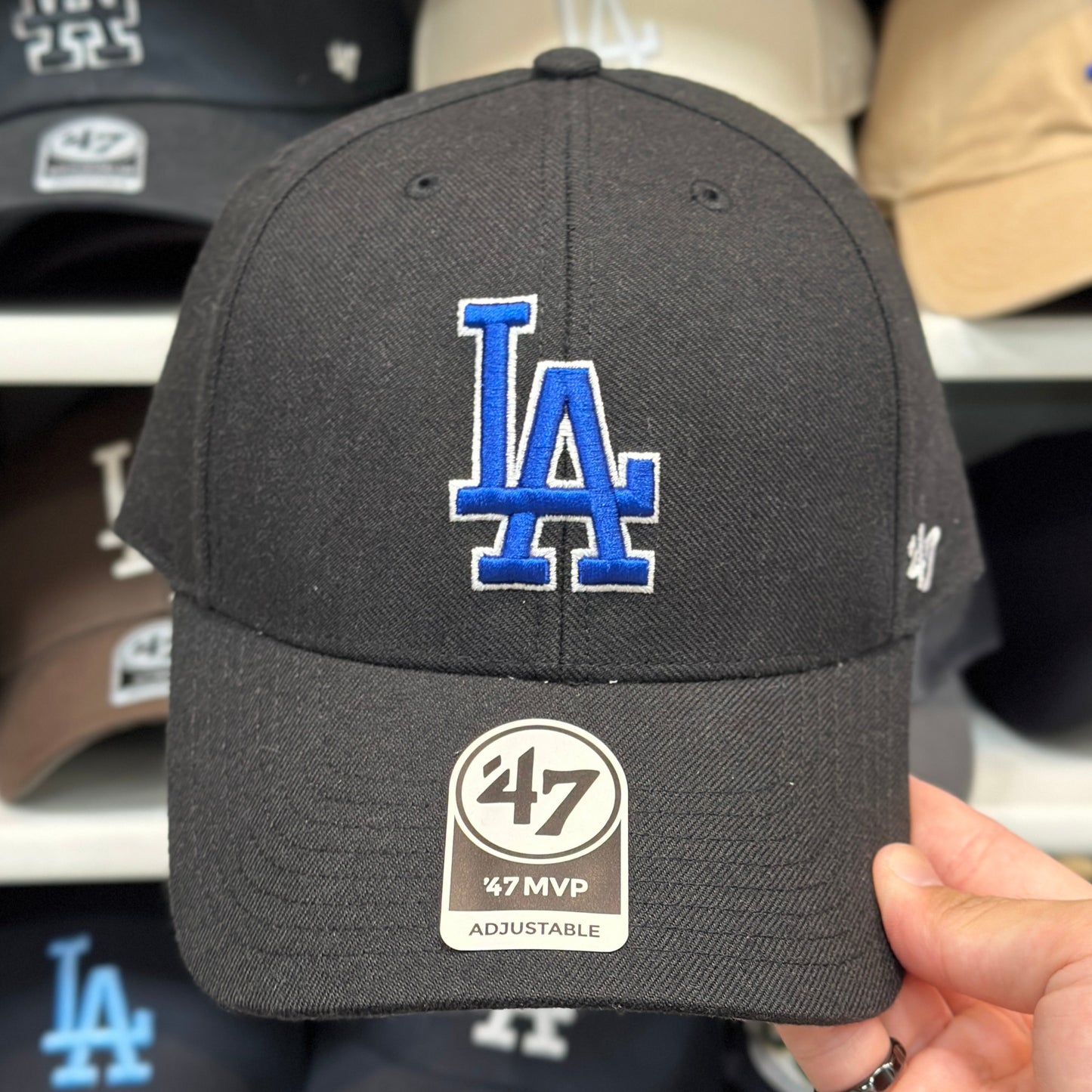 LA Dodgers MLB Ball Cap '47 Brand MVP Adjustable Curve Cap Color Options