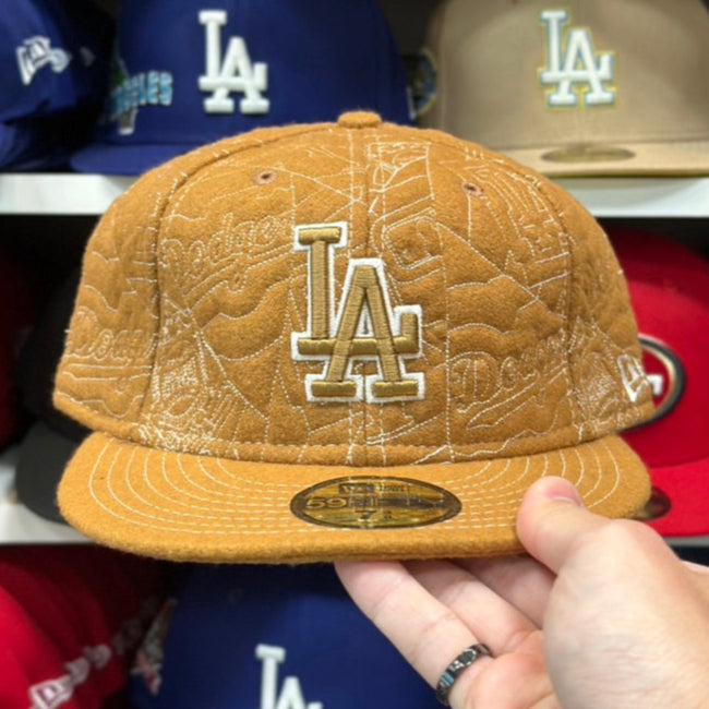 New Era 59FIFTY LA Dodgers MLB Vintage Fabric Fitted Cap Beige