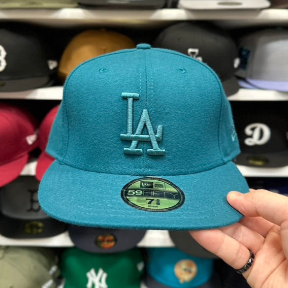 New Era 59FIFTY LA Dodgers MLB Vintage Fitted Cap Sized Hat Gasoline Green
