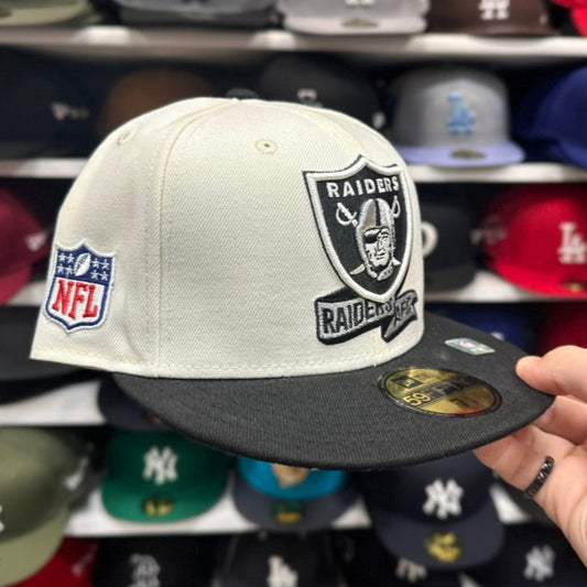New Era Las Vegas Raiders 'AFC' Crème/Black 59FIFTY Fitted Hat