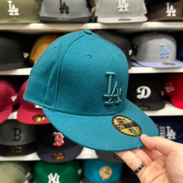 New Era 59FIFTY LA Dodgers MLB Vintage Fitted Cap Sized Hat Gasoline Green