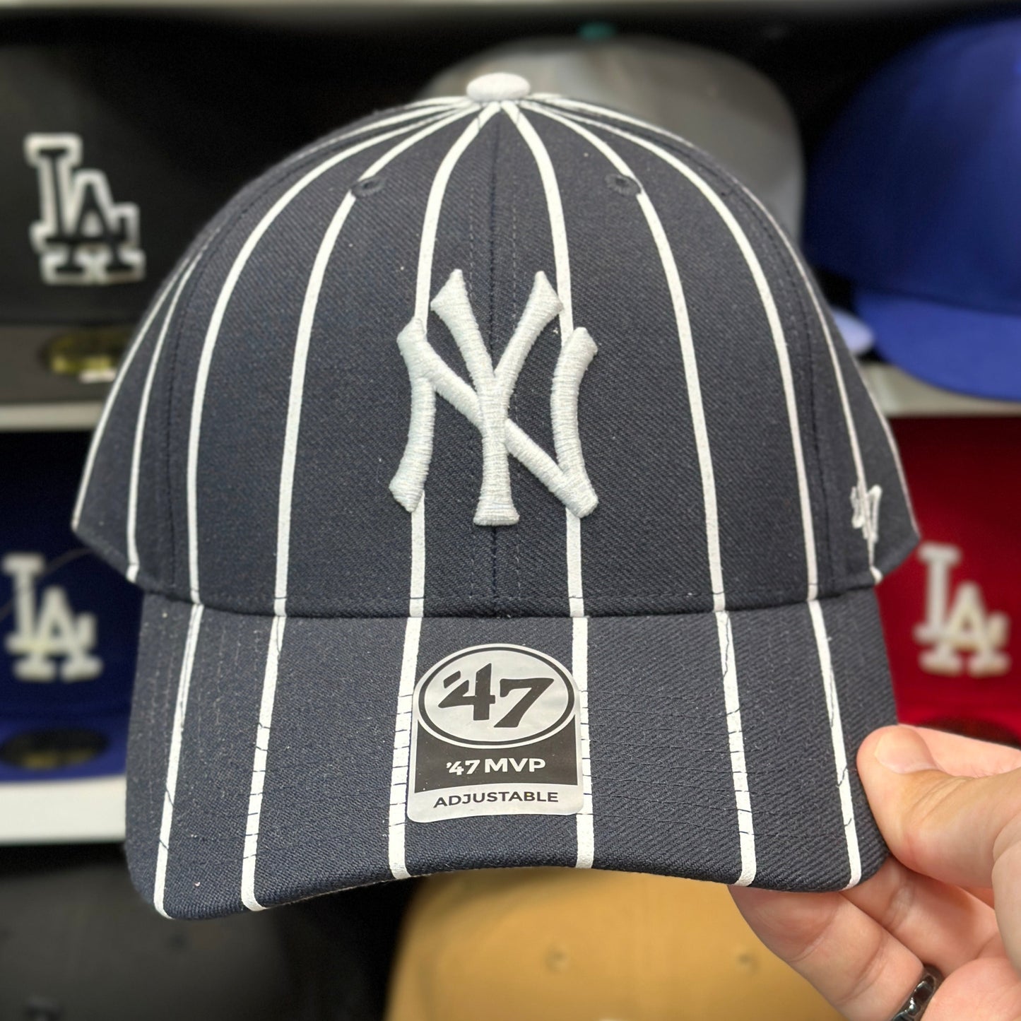 New York Yankees MLB Ball Cap | '47 Brand MVP Adjustable Curve Cap | Color Options