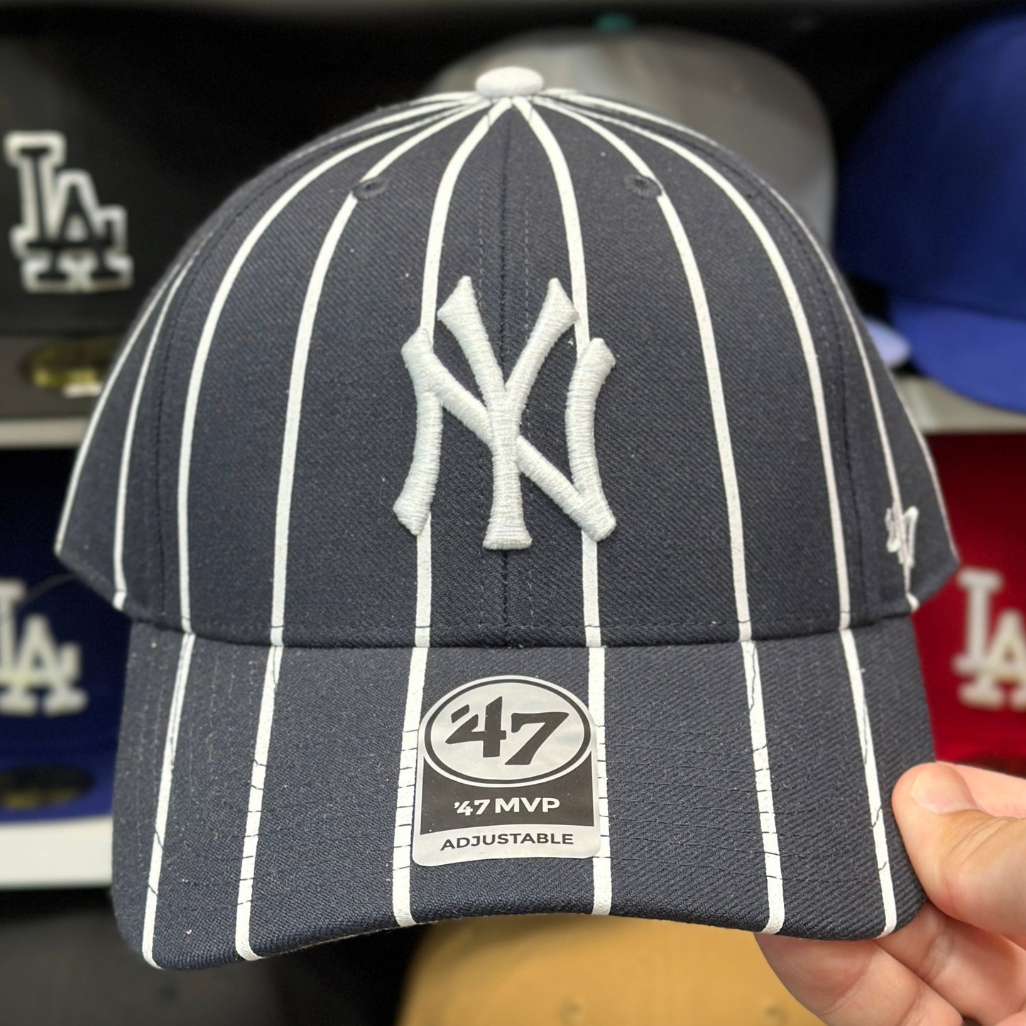 New York Yankees MLB Ball Cap | '47 Brand MVP Adjustable Curve Cap | Color Options