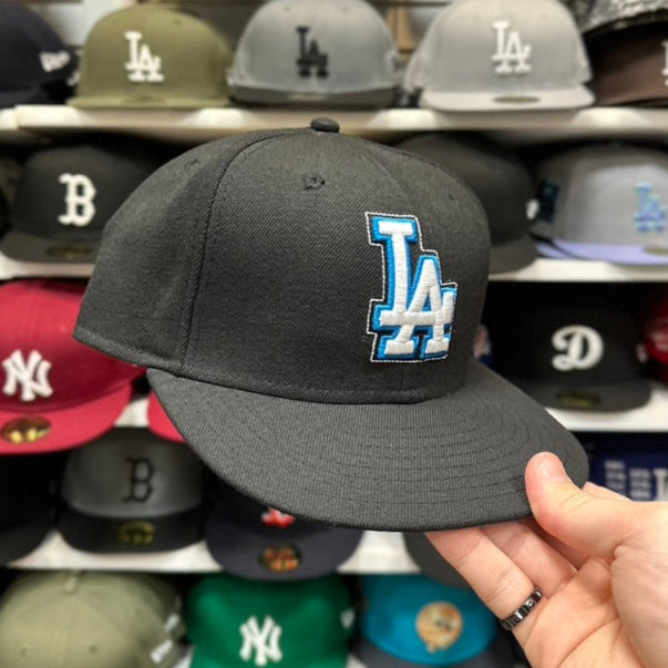 New Era 59FIFTY LA Dodgers MLB Vintage Blue Outline Fitted Cap Black