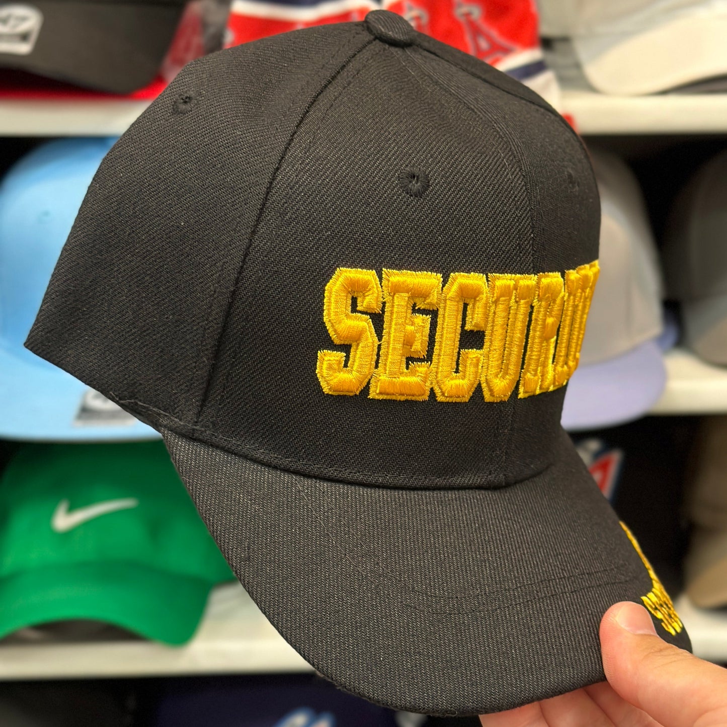 SECURITY Adjustable Ball Cap Black/Gold