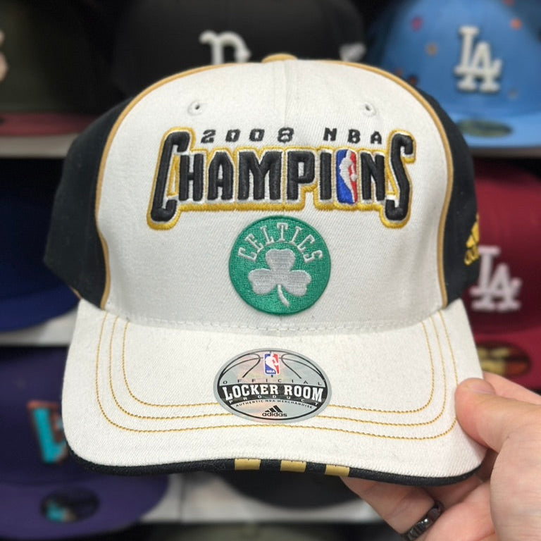 Boston Celtics 'NBA 2008 Champions' Vintage Adidas Ball Cap | White
