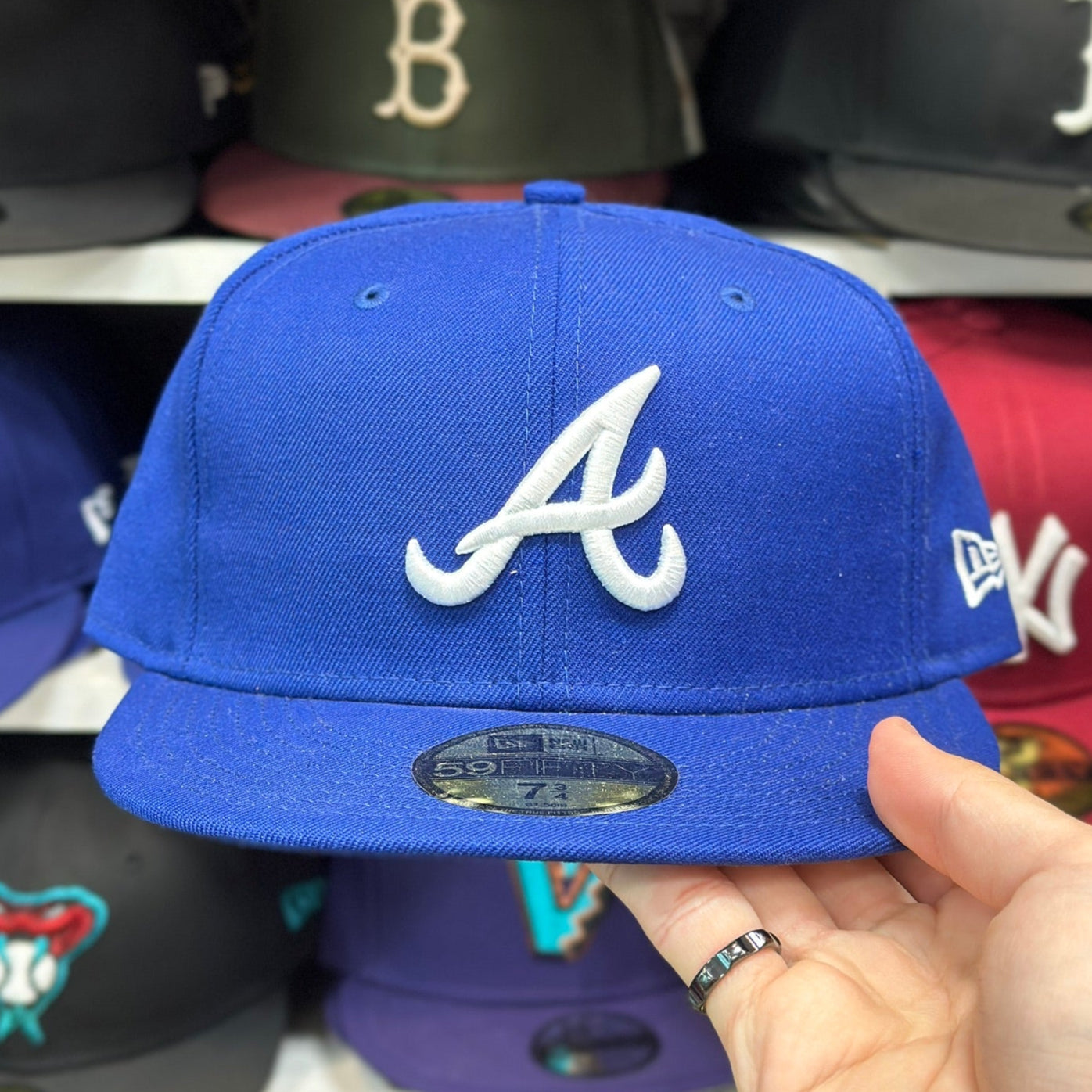 New Era 59FIFTY Atlanta Braves MLB Fitted Cap Sized Cap Blue