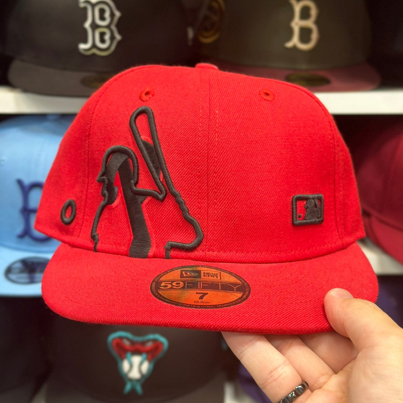 Philadelphia Phillies MLB Vintage MLB Logo | New Era 59FIFTY Fitted Cap | Red