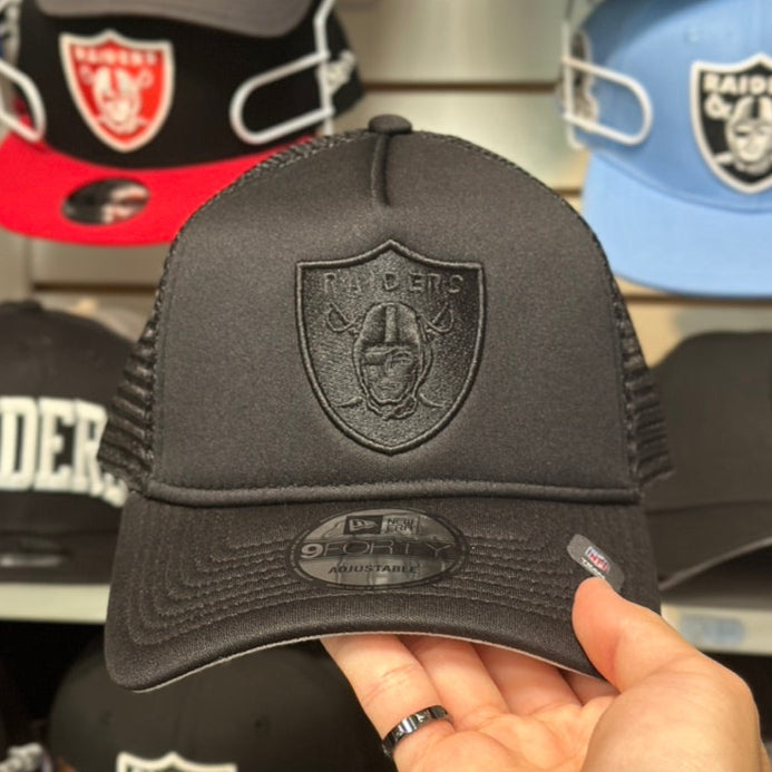 Las Vegas Raiders NFL A-Frame Foam Trucker | New Era 9FORTY Adjustable Snap | Black