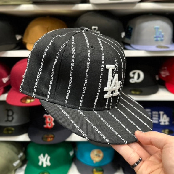 New Era 59FIFTY LA Dodgers MLB Vintage Black Matrix Fitted Cap Black