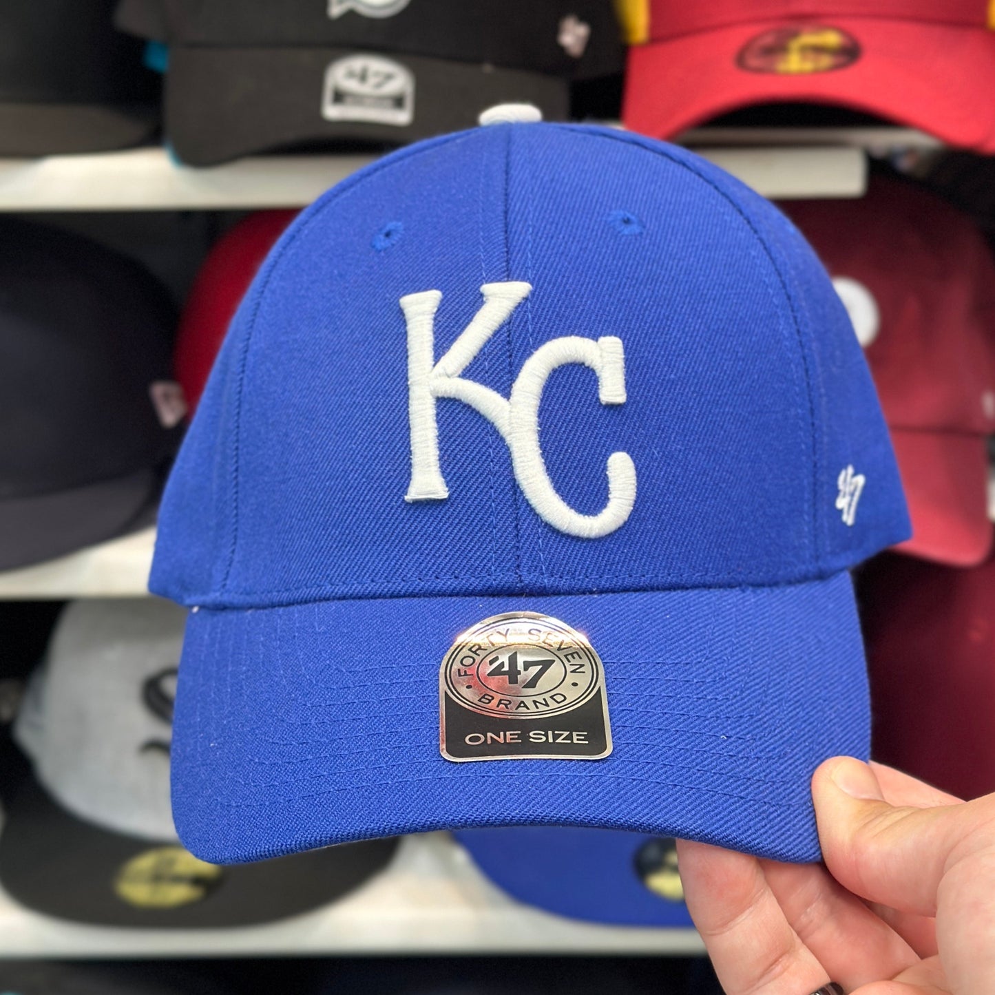 Kansas City Royals MLB Ball Cap '47 Brand MVP Adjustable Curve Cap Color Options