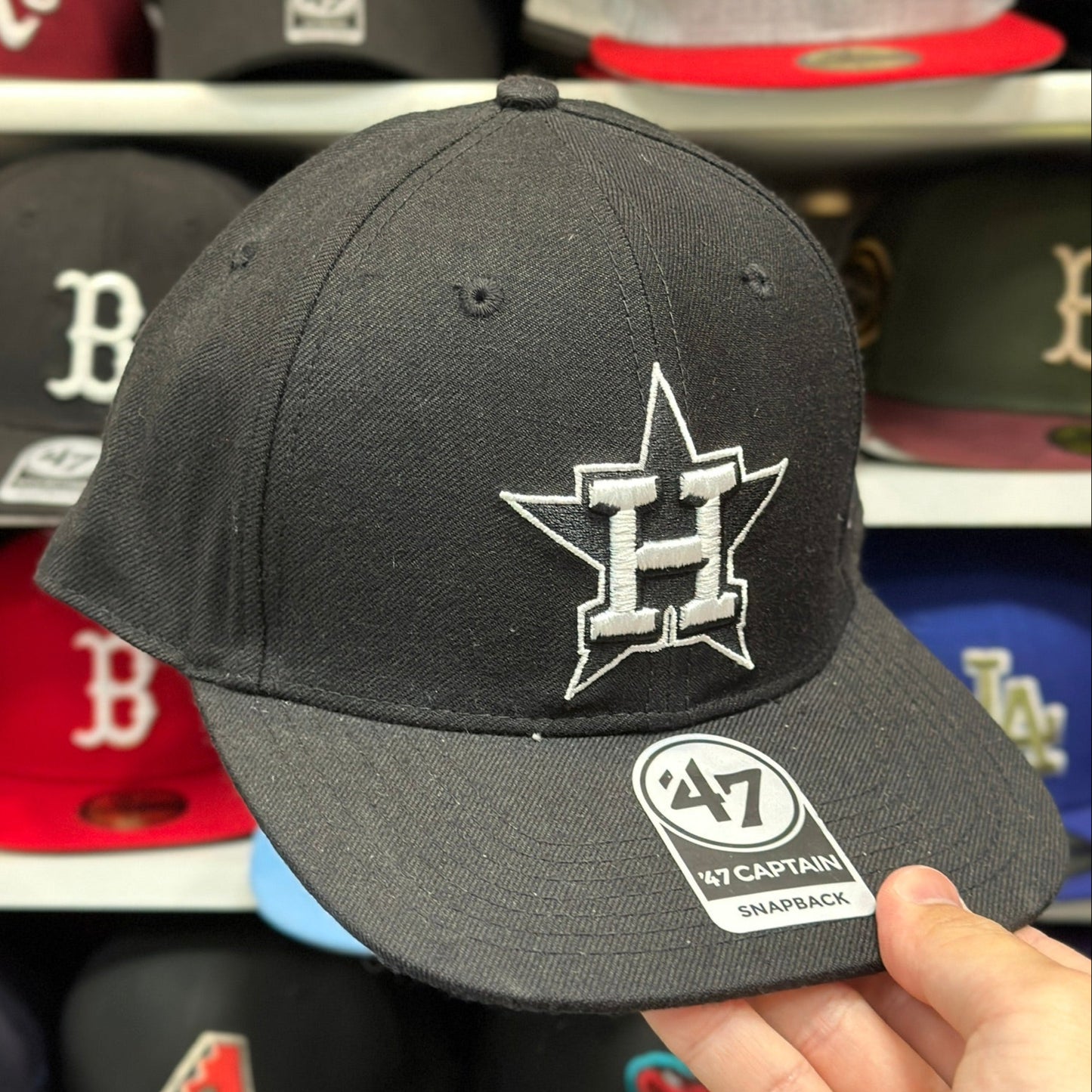 Houston Astros Black/White '47 Brand Snapback