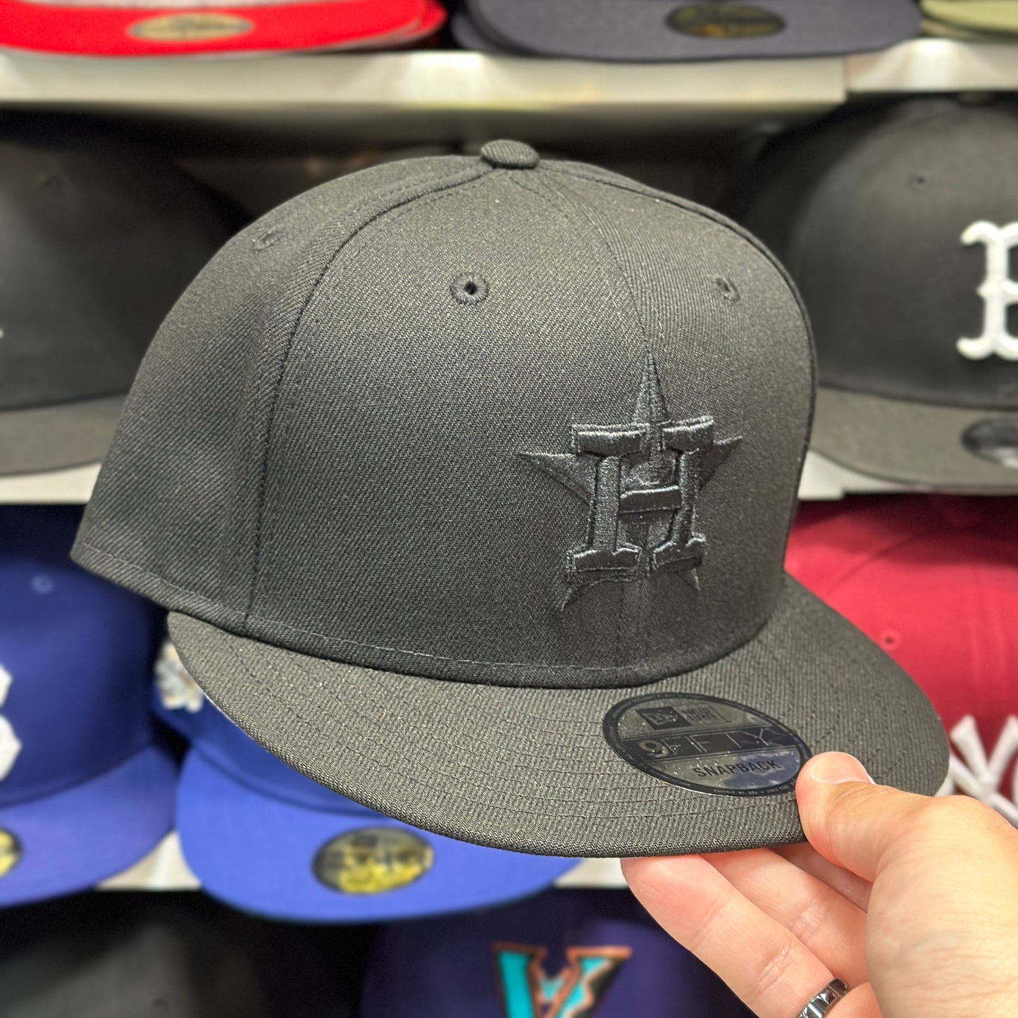 New Era Houston Astros Black 9FIFTY Snapback