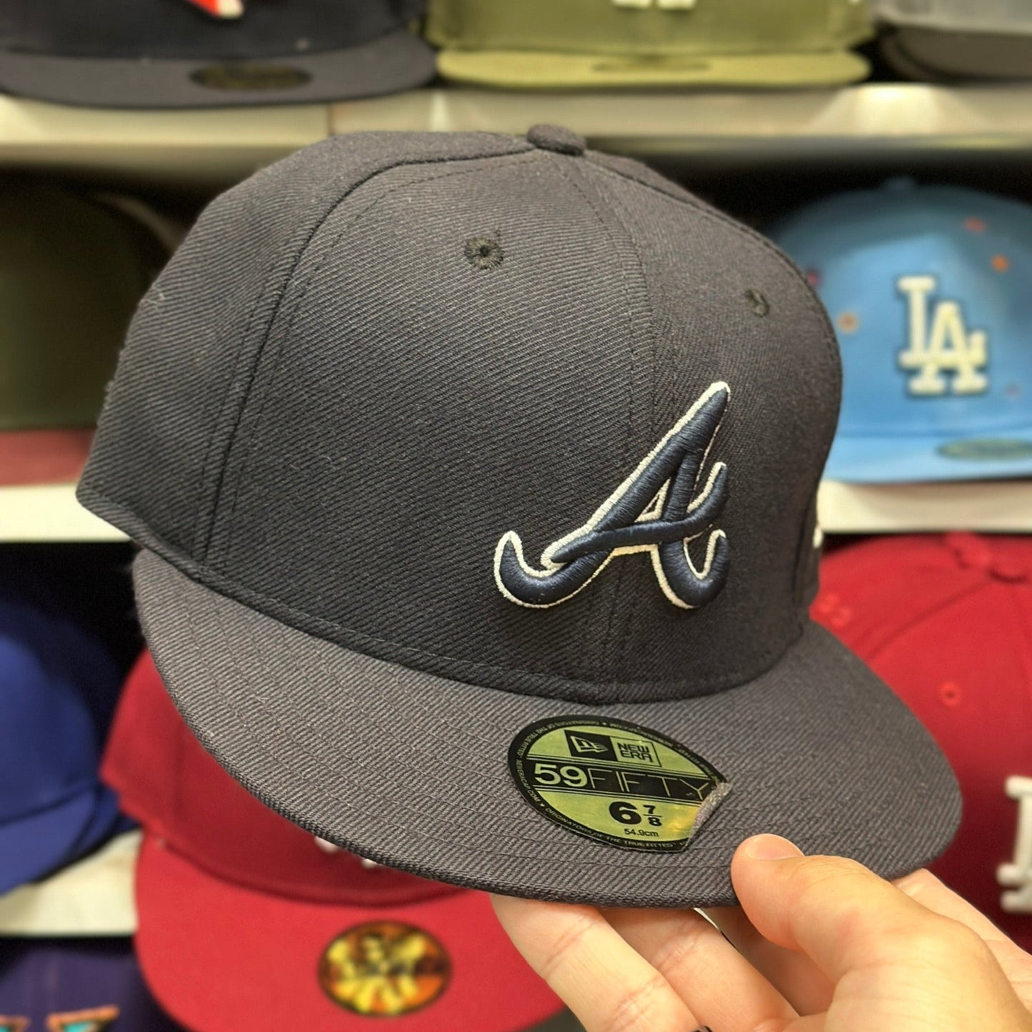 New Era 59FIFTY Atlanta Braves MLB Vintage Cap Fitted Cap Dark Blue