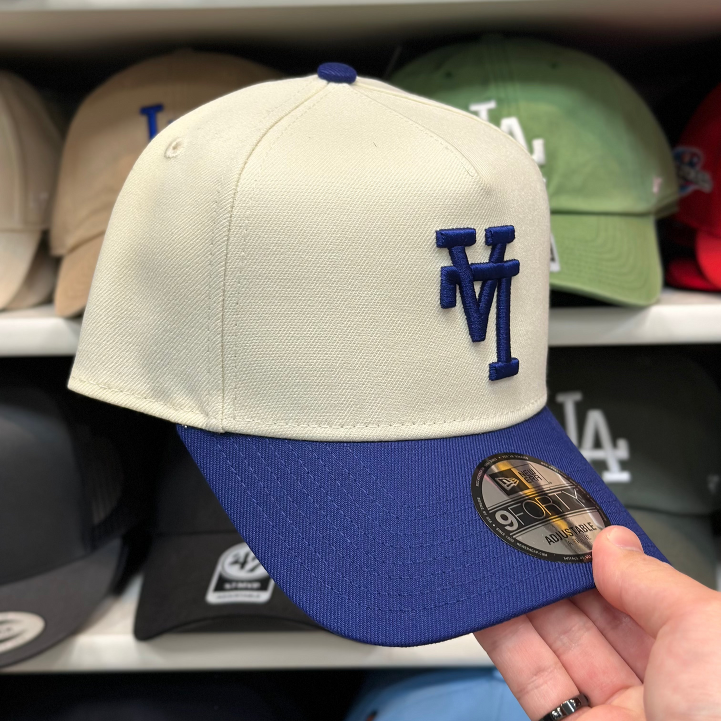 New Era Los Angeles Dodgers Upside Down Reversible A-Frame 9FORTY Snapback White/Blue