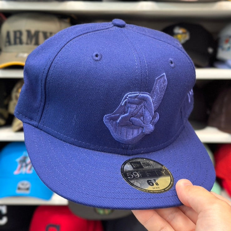 Cleveland Indians MLB Vintage Cap | New Era 59FIFTY Fitted Cap | Blue