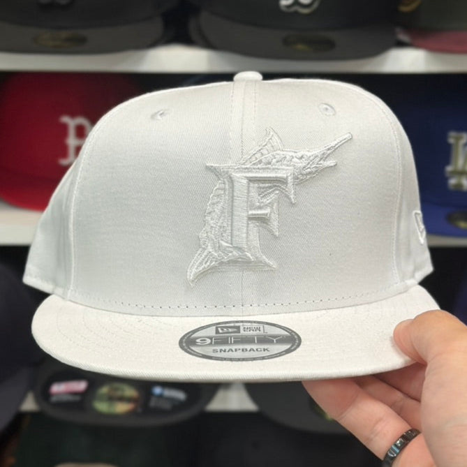 New Era Florida Marlins White/White 9FIFTY Snapback