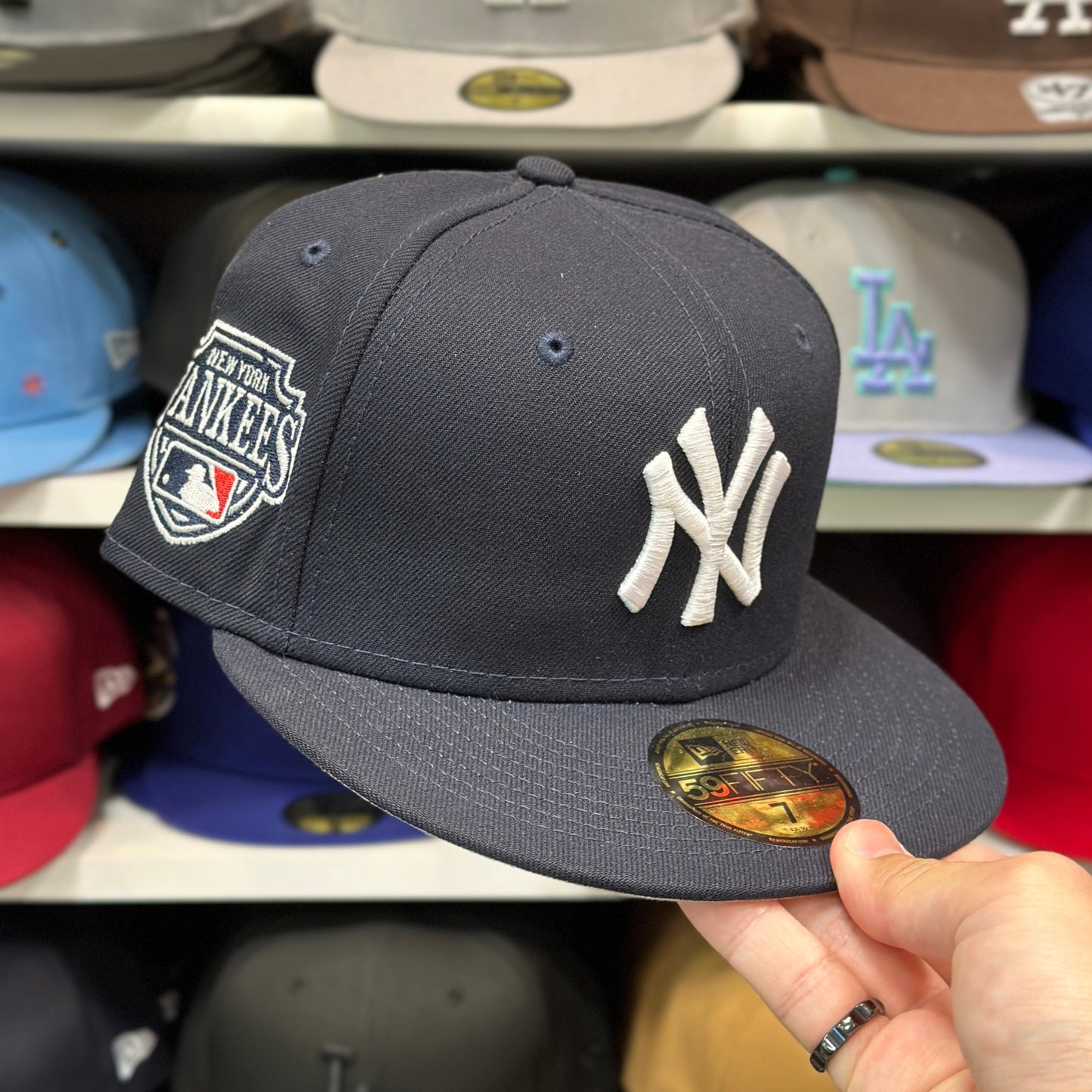 New York Yankees MLB Side Patch | New Era 59FIFTY Fitted Cap | Navy