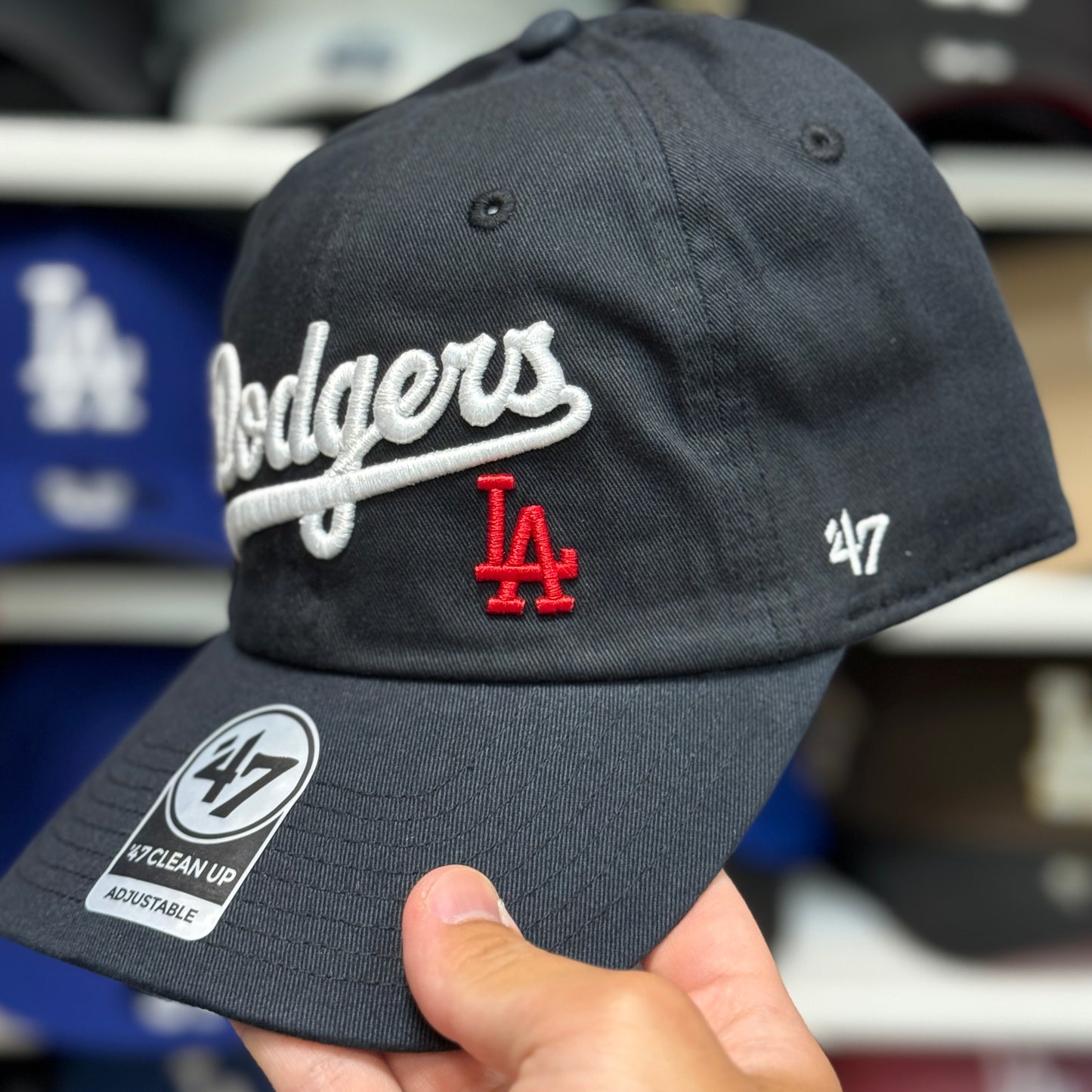Los Angeles Dodgers Script Dad Cap '47 Brand Black