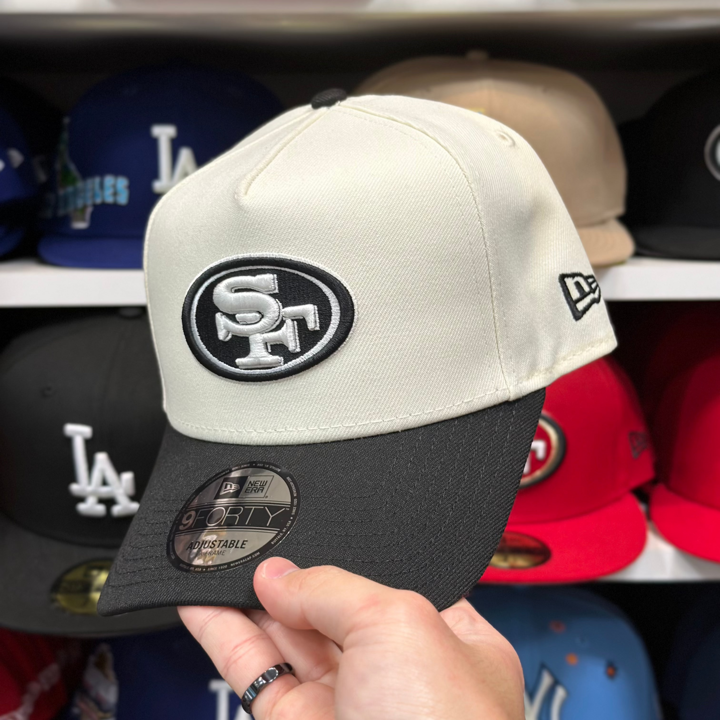 New Era San Francisco 49ers Two Tone A-Frame 9FORTY Snapback White/Black