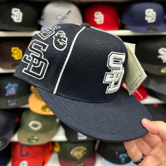 San Diego Padres Vintage Fitted Hat | Deep Navy