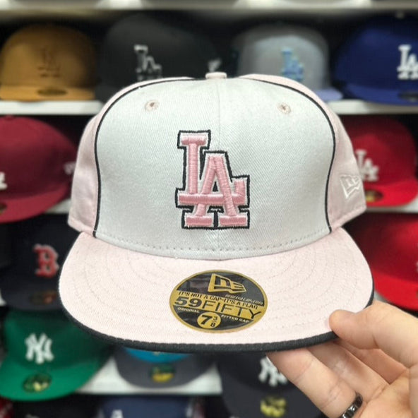 New Era Los Angeles Dodgers Vintage Pink 59FIFTY Fitted Hat White/Pink