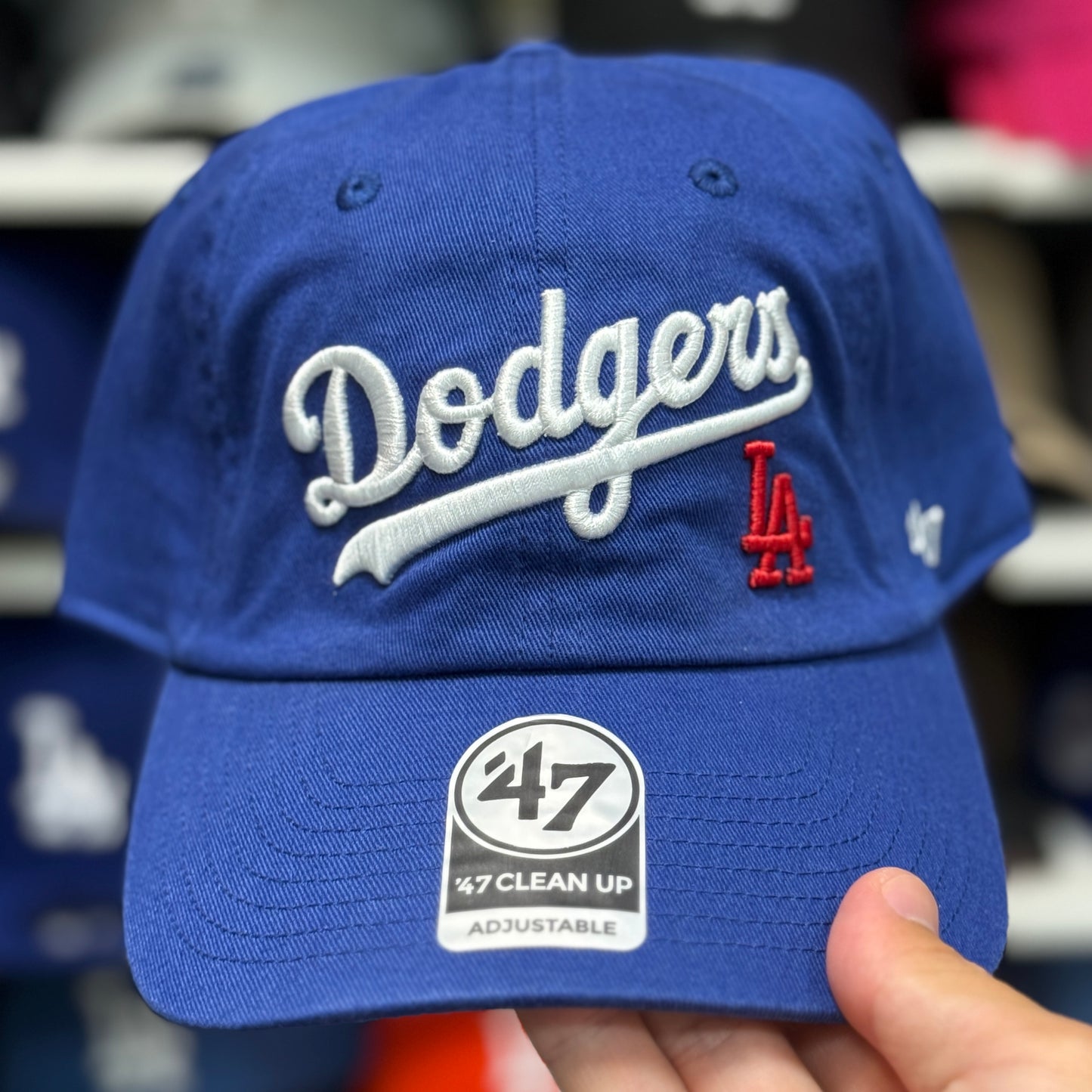 Los Angeles Dodgers Script Dad Cap '47 Brand Blue
