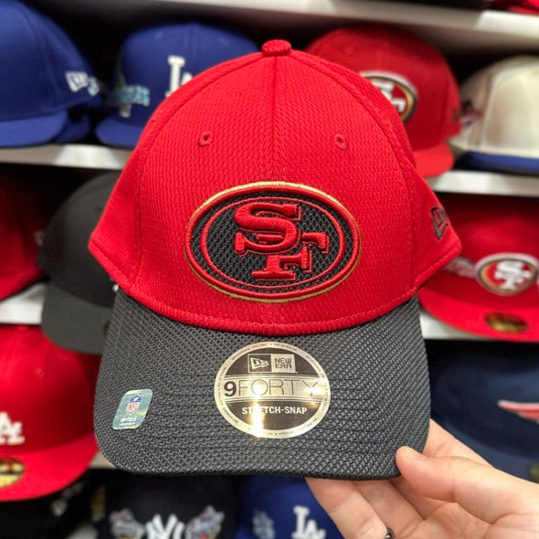 San Francisco 49ers NFL Dry-Fit | New Era 9FORTY Adjustable Ball Cap | Red/Black