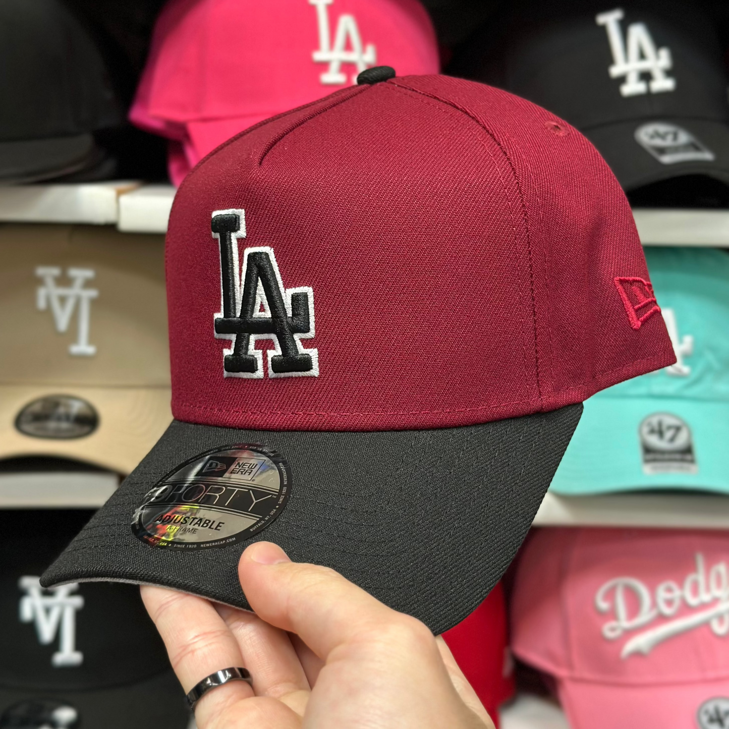 LA Dodgers A-Frame Snapback | New Era 9FORTY | Maroon/Black