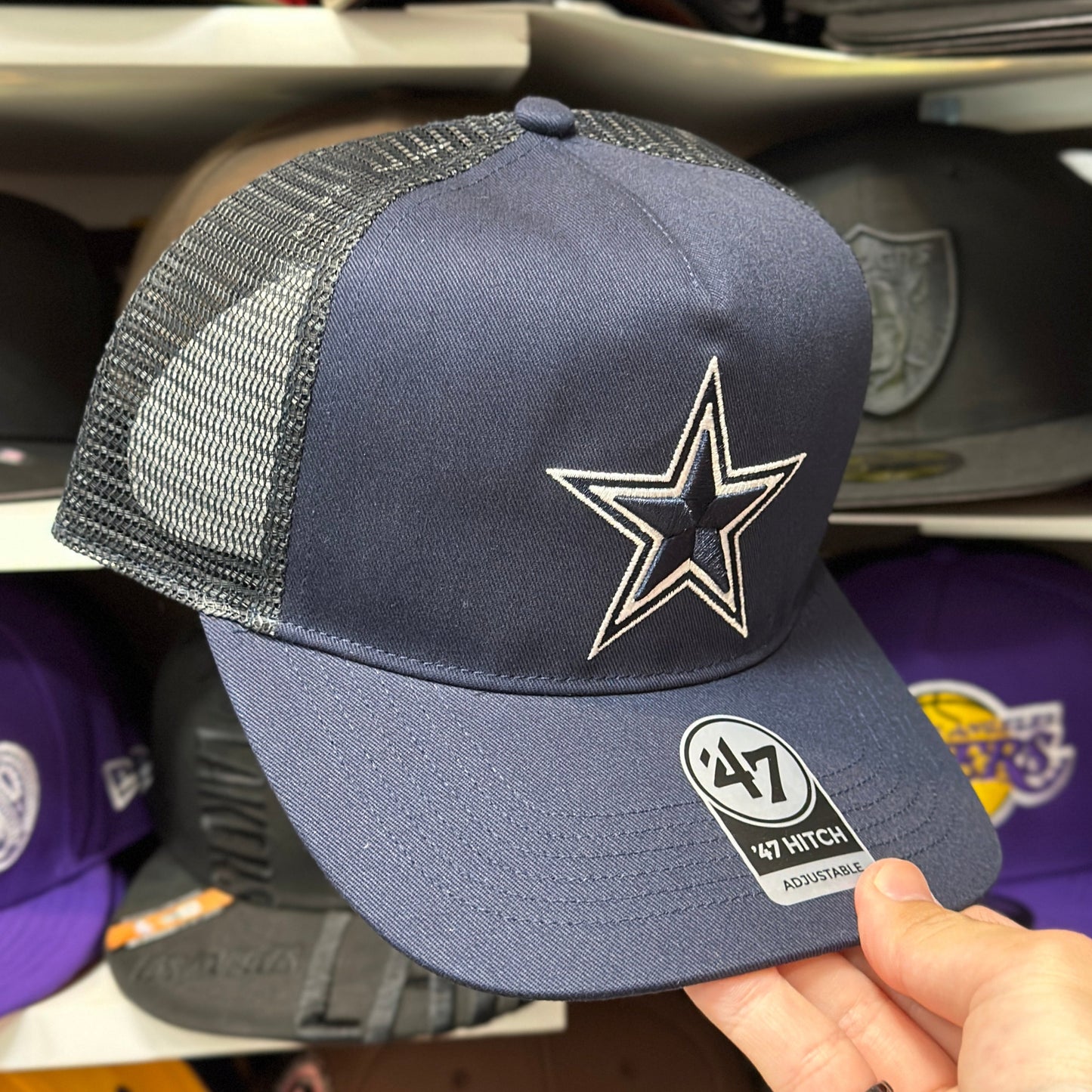 Dallas Cowboys NFL Trucker Snapback | '47 Brand Hitch, Cap | Navy