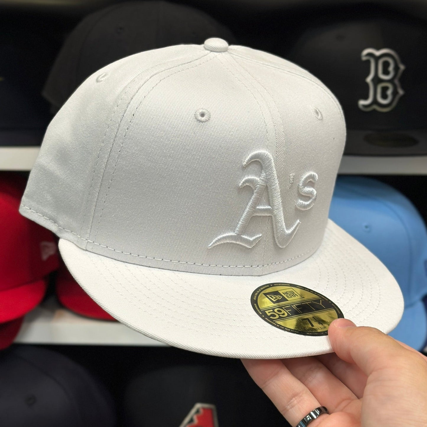 Oakland Athletics MLB All White | New Era 59FIFTY Fitted Cap | White