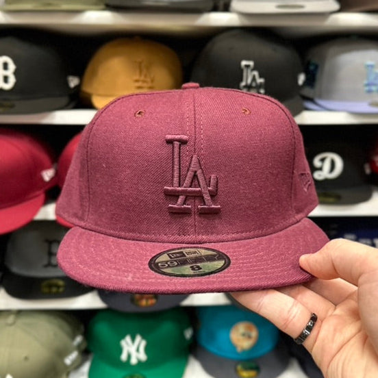 New Era 59FIFTY LA Dodgers MLB Vintage Fitted Cap Sized Hat Maroon