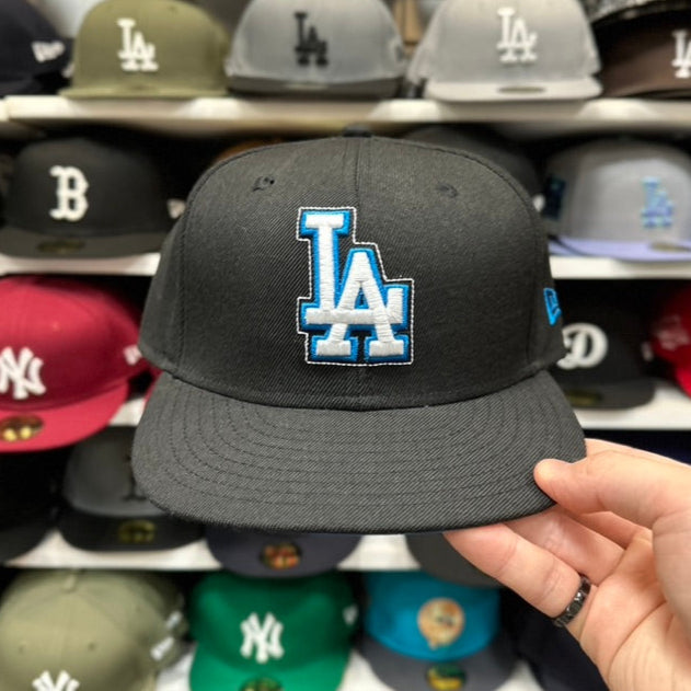 New Era 59FIFTY LA Dodgers MLB Vintage Blue Outline Fitted Cap Black