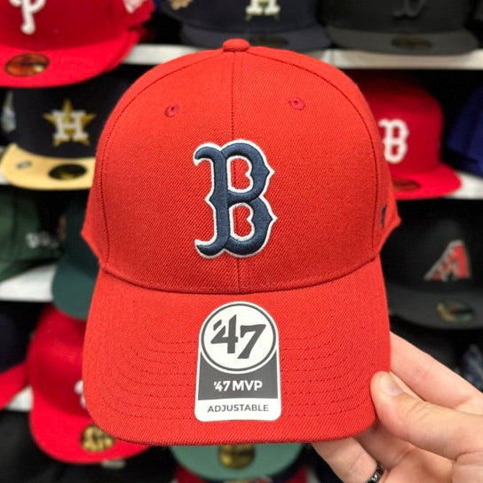 Boston Red Sox MLB Ball Cap | '47 Brand MVP Adjustable Curve Cap | Color Options