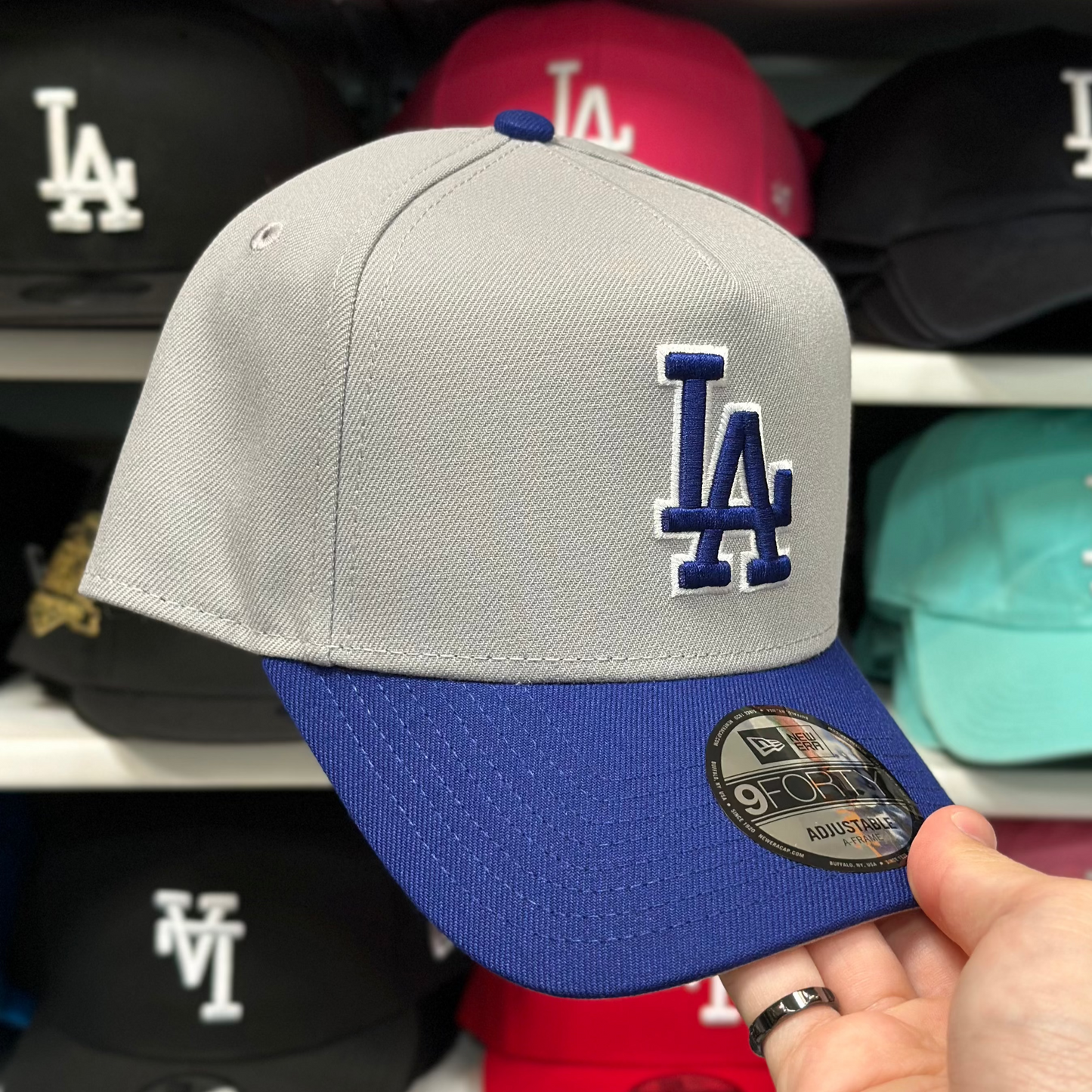 New Era Los Angeles Dodgers Two Tone A-Frame 9FORTY Snapback Silver/Blue