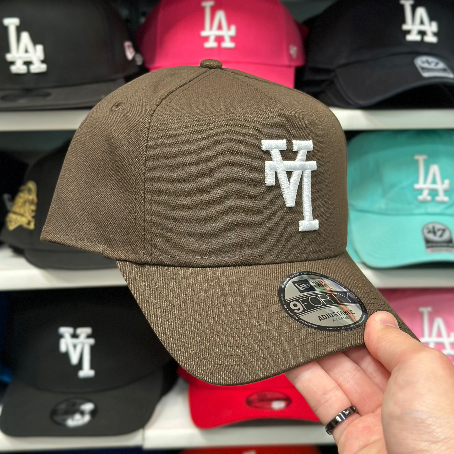 New Era Los Angeles Dodgers Upside Down Reversible A-Frame 9FORTY Snapback Brown