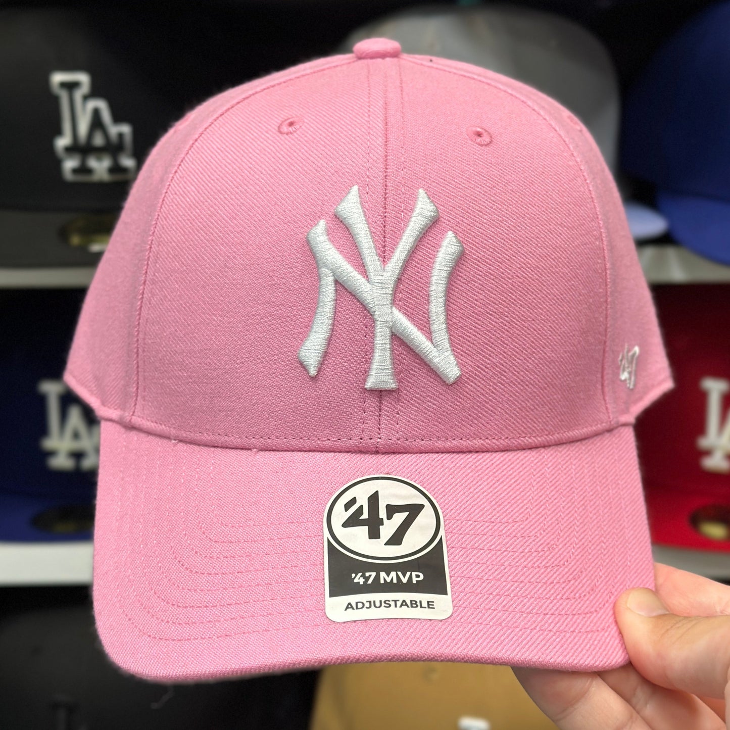 New York Yankees MLB Ball Cap | '47 Brand MVP Adjustable Curve Cap | Color Options