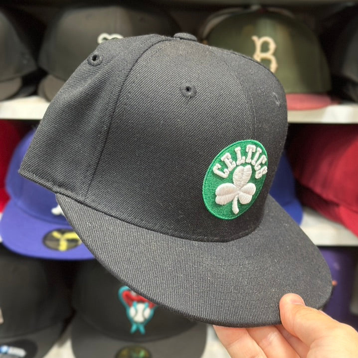Boston Celtics NBA Fitted Hat | Vintage Reebok | Black | Size 7 1/2