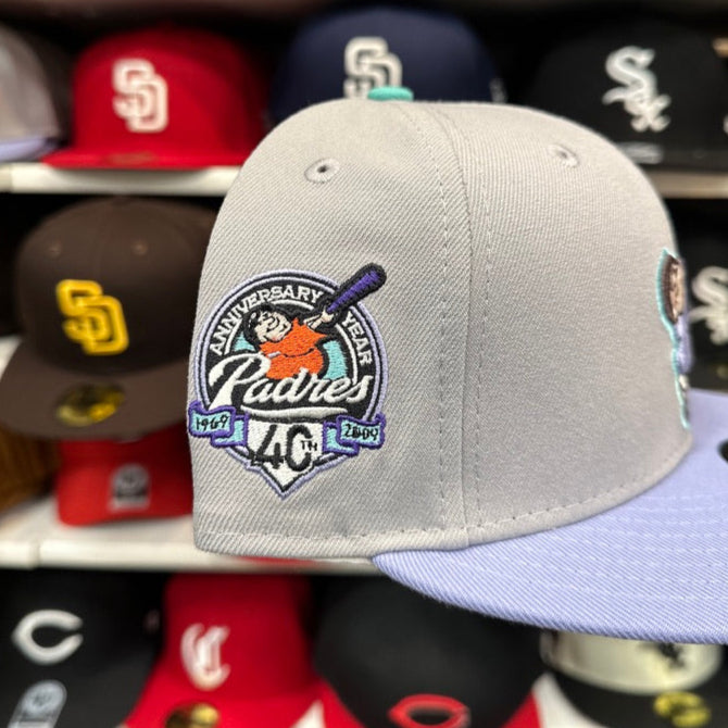 New Era 59FIFTY San Diego Padres MLB Summer Style Fitted Cap Silver/Periwinkle