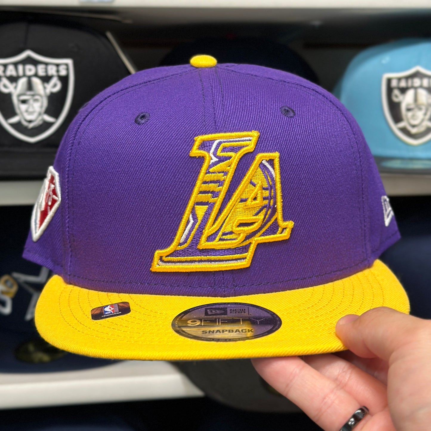 New Era 9FIFTY LA Lakers NBA Snapback Adjustable Snap Purple/Yellow