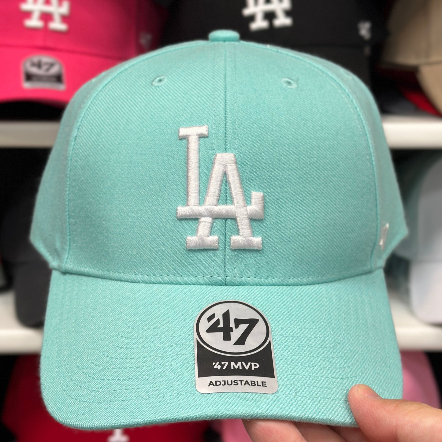 LA Dodgers MLB Ball Cap '47 Brand MVP Adjustable Curve Cap Color Options