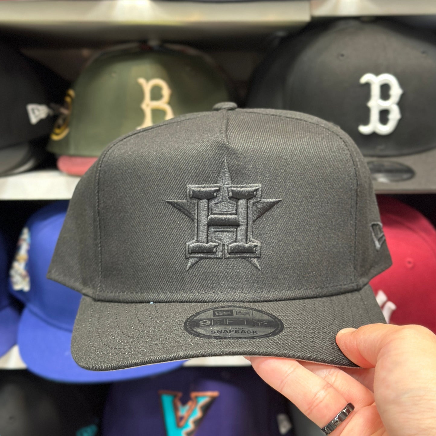 New Era Houston Astros A-Frame 9FIFTY Snapback Black