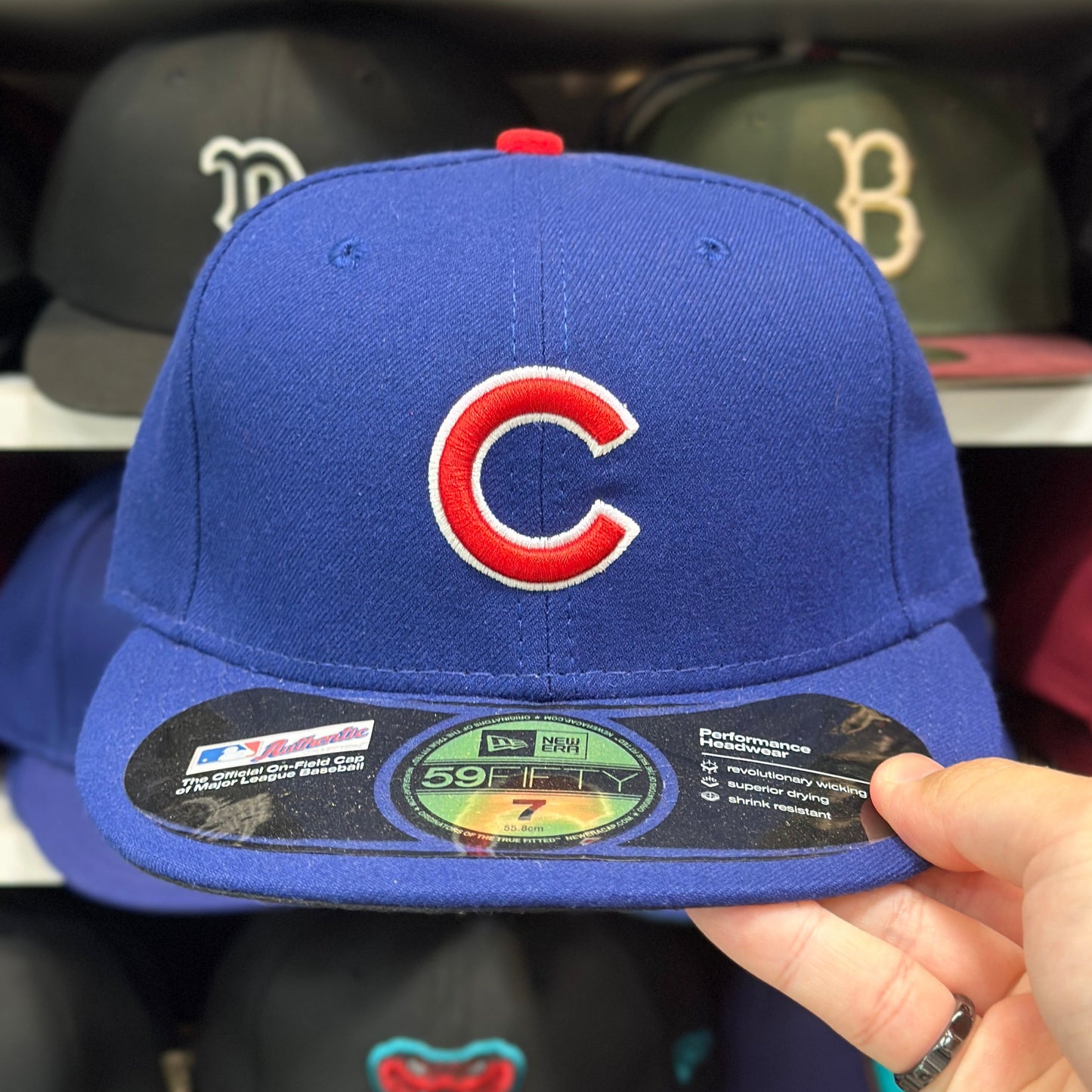 New Era 59FIFTY Chicago Cubs MLB Fitted Cap Classic Sized Cap Blue Multiple Sizes